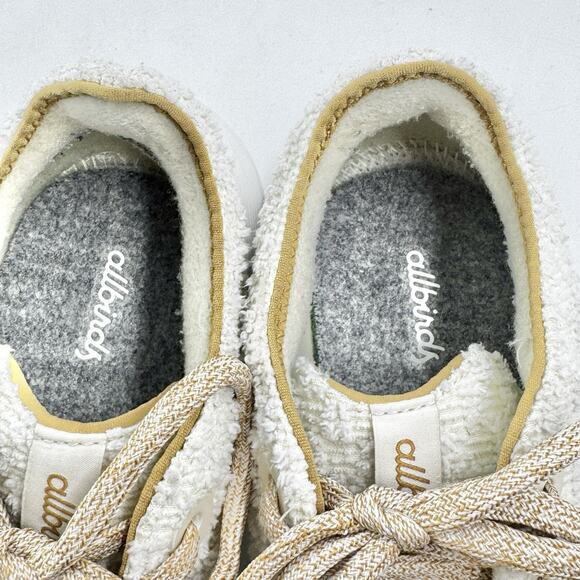 ALLBIRDS Runner GO COZY Womens 9.5 Stony Cream RARE Textured Sneaker EX COND - Picture 10 of 12